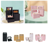 Maxbell 12 Pieces Small Treat Boxes Portable Pastry Box for Valentine Home Cake Shop black