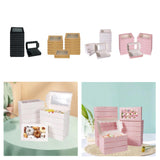 Maxbell 12 Pieces Small Treat Boxes Portable Pastry Box for Valentine Home Cake Shop black