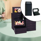 Maxbell 12 Pieces Small Treat Boxes Portable Pastry Box for Valentine Home Cake Shop black