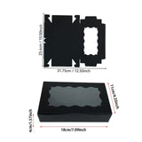Maxbell 12 Pieces Small Treat Boxes Portable Pastry Box for Valentine Home Cake Shop black
