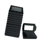 Maxbell 12 Pieces Small Treat Boxes Portable Pastry Box for Valentine Home Cake Shop black