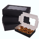Maxbell 12 Pieces Small Treat Boxes Portable Pastry Box for Valentine Home Cake Shop black