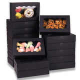Maxbell 12 Pieces Small Treat Boxes Portable Pastry Box for Valentine Home Cake Shop black