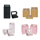 Maxbell 12 Pieces Small Treat Boxes Portable Pastry Box for Valentine Home Cake Shop black
