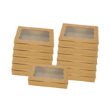 Maxbell 12 Pieces Small Treat Boxes Portable Pastry Box for Valentine Home Cake Shop brown
