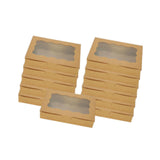 Maxbell 12 Pieces Small Treat Boxes Portable Pastry Box for Valentine Home Cake Shop brown