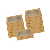 Maxbell 12 Pieces Small Treat Boxes Portable Pastry Box for Valentine Home Cake Shop brown