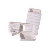 Maxbell 12 Pieces Small Treat Boxes Portable Pastry Box for Valentine Home Cake Shop white