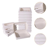 Maxbell 12 Pieces Small Treat Boxes Portable Pastry Box for Valentine Home Cake Shop white