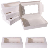 Maxbell 12 Pieces Small Treat Boxes Portable Pastry Box for Valentine Home Cake Shop white