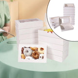 Maxbell 12 Pieces Small Treat Boxes Portable Pastry Box for Valentine Home Cake Shop white