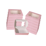 Maxbell 12 Pieces Small Treat Boxes Portable Pastry Box for Valentine Home Cake Shop pink