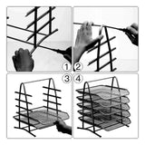 Maxbell Letter Tray Paper Organizer Versatile Paper File Rack for Home Office School