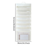 Maxbell Hanging Wall File Organizer Portable with 6 Pockets for A4 Size Paper Letter white