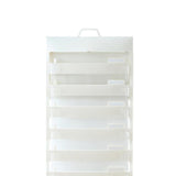 Maxbell Hanging Wall File Organizer Portable with 6 Pockets for A4 Size Paper Letter white