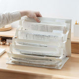 Maxbell Hanging Wall File Organizer Portable with 6 Pockets for A4 Size Paper Letter white