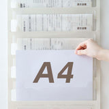 Maxbell Hanging Wall File Organizer Portable with 6 Pockets for A4 Size Paper Letter white