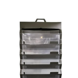 Maxbell Hanging Wall File Organizer Portable with 6 Pockets for A4 Size Paper Letter black