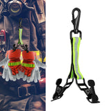 Maxbell Firefighter Glove Strap Outdoor Tool Work Glove Strap Fireman Turnout Gear Double Clip