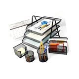 Maxbell Metal File Rack Desktop Storage Document Holder for Office Home Organization