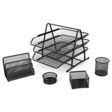 Maxbell Metal File Rack Desktop Storage Document Holder for Office Home Organization