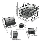 Maxbell Metal File Rack Desktop Storage Document Holder for Office Home Organization