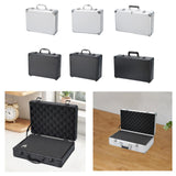 Maxbell Tool Box Organizer with Foam Liner Storage Box for Workshop Outdoor Household 33x24x10cm Silver