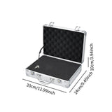 Maxbell Tool Box Organizer with Foam Liner Storage Box for Workshop Outdoor Household 33x24x10cm Silver