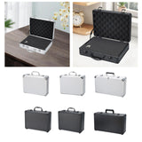 Maxbell Tool Box Organizer with Foam Liner Storage Box for Workshop Outdoor Household 33x24x10cm Silver