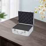 Maxbell Tool Box Organizer with Foam Liner Storage Box for Workshop Outdoor Household 34.5x27x15cm Silver