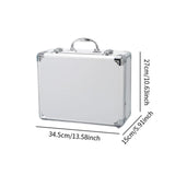 Maxbell Tool Box Organizer with Foam Liner Storage Box for Workshop Outdoor Household 34.5x27x15cm Silver
