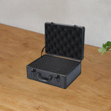 Maxbell Tool Box Organizer with Foam Liner Storage Box for Workshop Outdoor Household 34.5x27x15cm Black