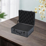 Maxbell Tool Box Organizer with Foam Liner Storage Box for Workshop Outdoor Household 34.5x27x15cm Black