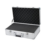 Maxbell Tool Box Organizer with Foam Liner Storage Box for Workshop Outdoor Household 48x28x14cm Silver