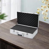 Maxbell Tool Box Organizer with Foam Liner Storage Box for Workshop Outdoor Household 48x28x14cm Silver