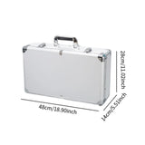 Maxbell Tool Box Organizer with Foam Liner Storage Box for Workshop Outdoor Household 48x28x14cm Silver