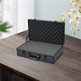Maxbell Tool Box Organizer with Foam Liner Storage Box for Workshop Outdoor Household 48x28x14cm Black