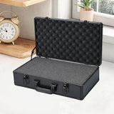 Maxbell Tool Box Organizer with Foam Liner Storage Box for Workshop Outdoor Household 48x28x14cm Black