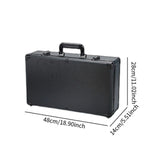 Maxbell Tool Box Organizer with Foam Liner Storage Box for Workshop Outdoor Household 48x28x14cm Black