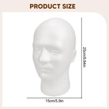 Maxbell Foam Mannequin Head Hat Wig Display Stand Home Cabinet Malls Male Head Model