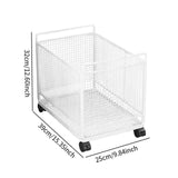 Maxbell Rolling Cart with Wheels School Bag Kitchen Mobile Storage Trolley on Wheels White