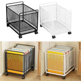 Maxbell Rolling Cart with Wheels Bathroom Classroom Pantry Study Room File Organizer White