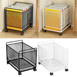 Maxbell Rolling Cart with Wheels Bathroom Classroom Pantry Study Room File Organizer White