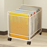 Maxbell Rolling Cart with Wheels Bathroom Classroom Pantry Study Room File Organizer White