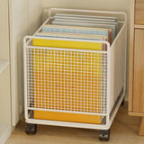 Maxbell Rolling Cart with Wheels Bathroom Classroom Pantry Study Room File Organizer White