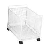 Maxbell Rolling Cart with Wheels Bathroom Classroom Pantry Study Room File Organizer White