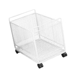 Maxbell Rolling Cart with Wheels Bathroom Classroom Pantry Study Room File Organizer White