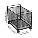 Maxbell Rolling Cart with Wheels Bathroom Classroom Pantry Study Room File Organizer Black