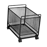 Maxbell Rolling Cart with Wheels Bathroom Classroom Pantry Study Room File Organizer Black