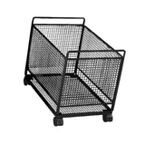 Maxbell Rolling Cart with Wheels Bathroom Classroom Pantry Study Room File Organizer Black